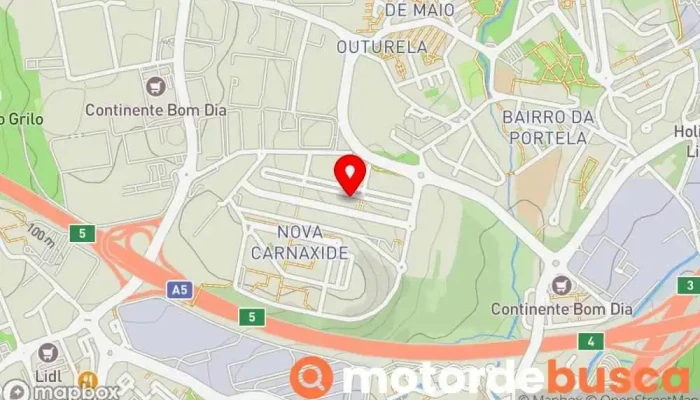 mapa de Antonio Nunes Simões Farmácia em Carnaxide