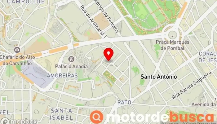 mapa de Britânica Farmácia em Lisboa