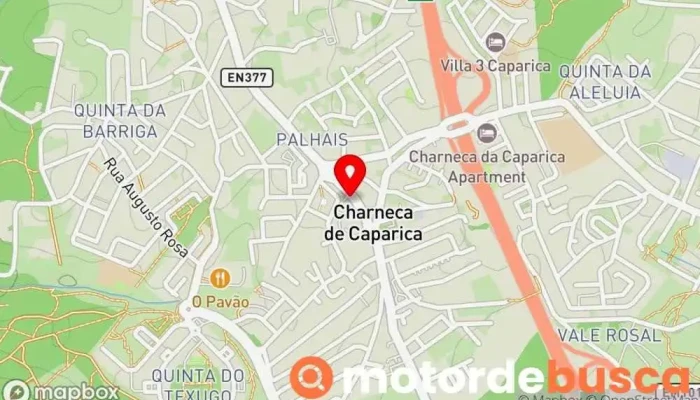 mapa de Farmácia Central Farmácia em Charneca de Caparica