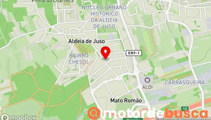 mapa de Farmácia d'Aldeia Farmácia em Aldeia de Juso