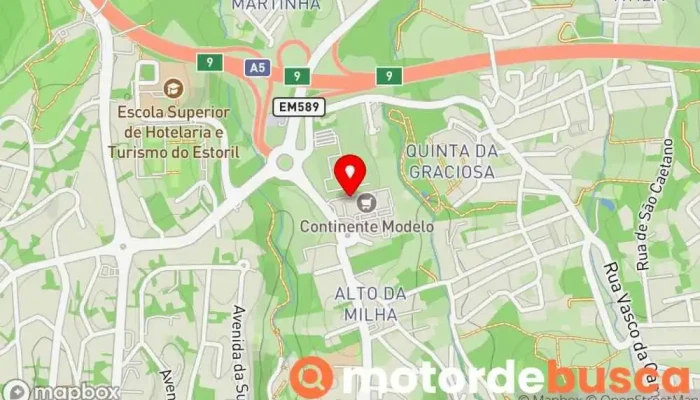 mapa de Well's Farmácia em Estoril